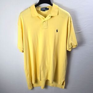 Polo By Ralph Lauren Mens Short Sleeve Yellow Cotton Polo Sz L